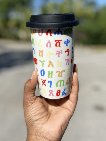 2 Geez Alphabet Coffee ,Tea Cup ( WHITE ) - Image 3
