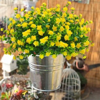 Yellow Artificial Fake Flowers,
